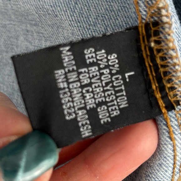 Brooklyn Cloth Mens Jean Jacket Sweatshirt Hoodie Large - Picture 5 of 7